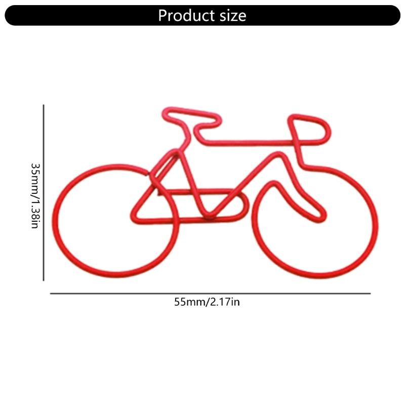15 Stück Fahrradform Büroklammer 55x35mm Kleine Metallklemme Aktenordner-Clip Buchseitenmarkierungs-Clips für Büro Schule