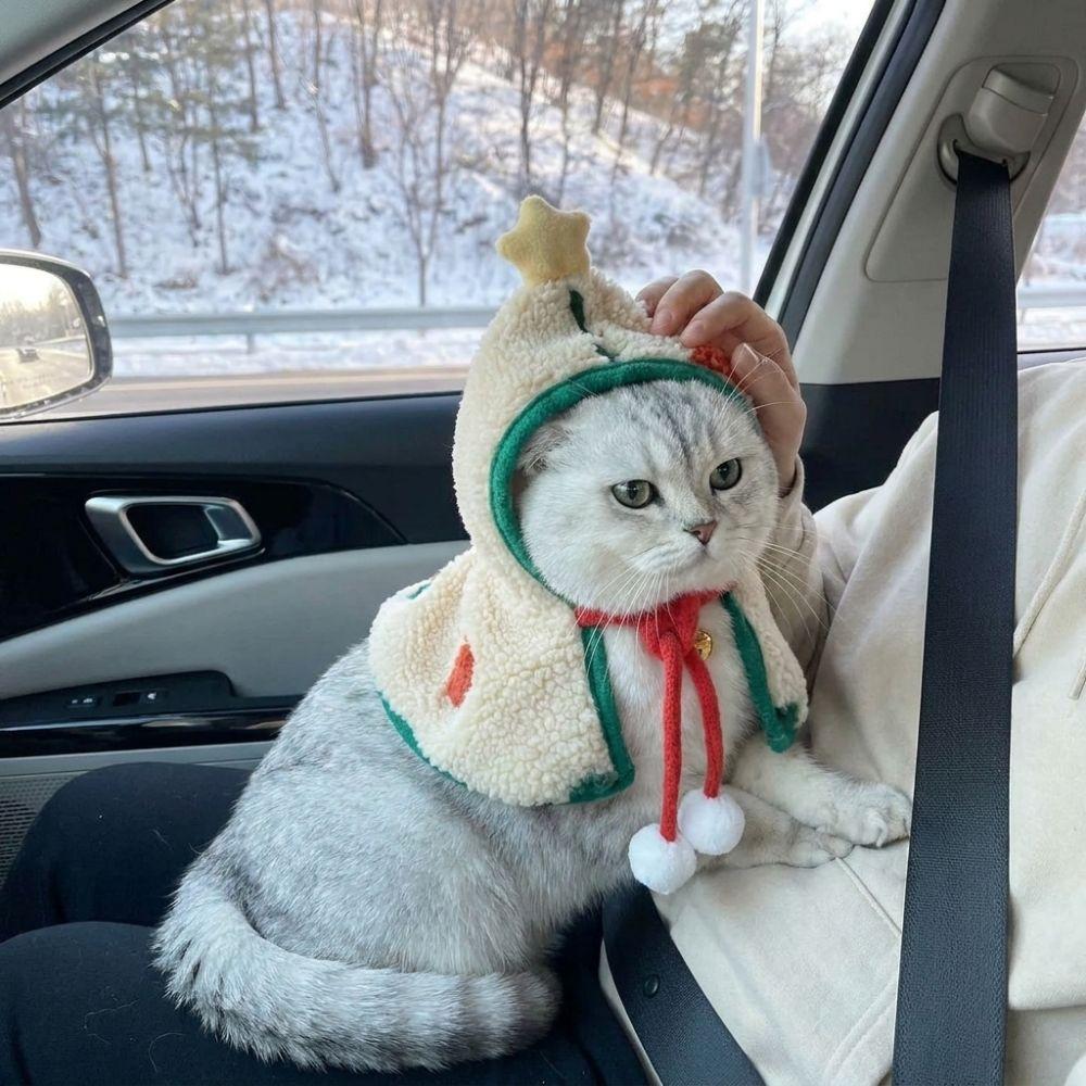 Warm Dog Christmas Cape Cute Pet Cloak Creative Clothing Cat Cosplay Costume Winter Outfit