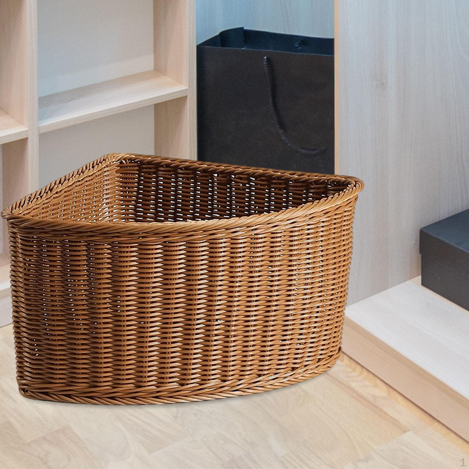 Corner Storage Basket Triangle Organizer Multifunctional Home Decor Woven for Sundries Household 1680₽