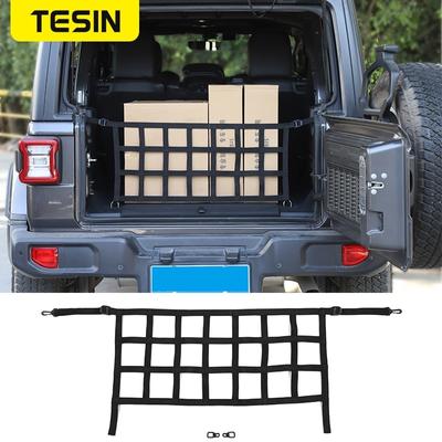 TESIN – filet de lunette pour coffre arrière de voiture, bloc de maille pour bagages, pour Jeep Wrangler JK 2007 – 2017 et Wrangler JL 2018 – 2022