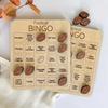 Wood Ball Bingo Game Family Game Night Party Games Wooden Bingo Board  for Friends and Kids