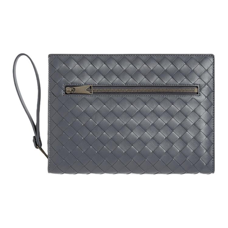 

New Bottega Veneta Sheepskin Document Bag Briefcase Clutch Trumpets Men s Lightning Gray 693675V2E411242 27.4*2.0*20.6CM