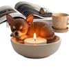 Tea Light Candle Holder Candle Table Holder Dog Design Burner Tray Modern for Fireplace Halloween Thanksgiving Christmas