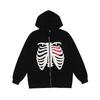 Clearance: Women's Hooded Long-Sleeve Sweatshirt - Halloween Skull Print, Loose Fit. No Returns/Exchanges.