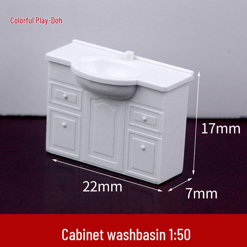 1:50 Scale White ABS Furniture Set for Architectural Model Interior Layout