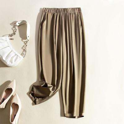 Satin Capris Women's Summer Thin Casual Pants Loose Large Halen Capris Women's Pants