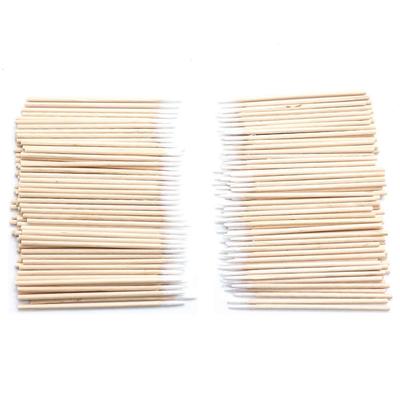 6 Packs(600pcs) 2.8Inch Long Wooden Cotton Swabs Sticks,Tattoo Permanent Supplies Cotton Swabs Makeup Cosmetic Applicator Sticks