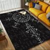 1pc Viking Runes Themed Rug for Home Decor, Non-slip Office Carpet, Chair Mat, Outdoor Mat, Christmas and Halloween Gifts-0731094