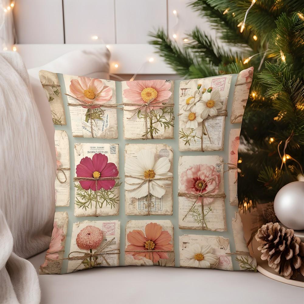 Home Decor Snowy Christmas Tree Pillow for Holiday Decor Pattern Cushion Cover Suitable for Sofa Bedroom Car Pillow Cover