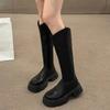 Tall Knight Boots But Knee Thick Legs Big Tube Circumference Long Boots 2025 New Autumn and Winter Long Boots Women's Thick Heel