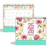 2026-2027 Floraler Schreibtischkalender Spiralbindung Januar bis Juni 18 Monate Monatsplaner Heim Büro