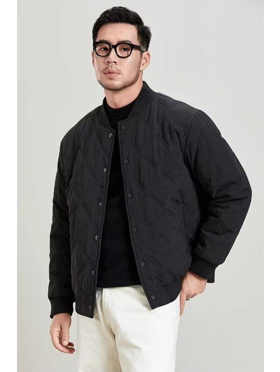 Giacca da Baseball Trapuntata in Cotone Trendy da Uomo 2025 - Cappotto Invernale Ispessito
