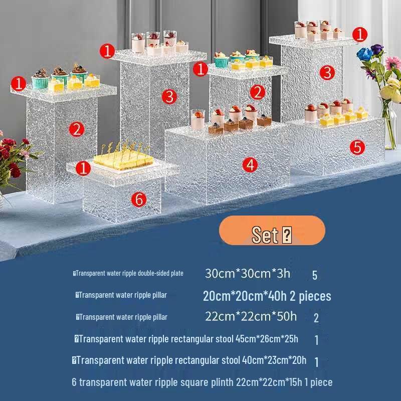 Acrylic Wave Dessert Stand