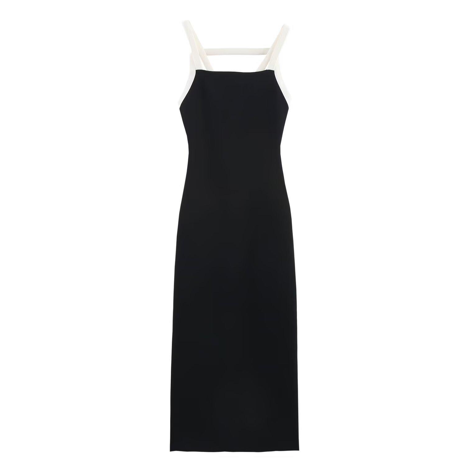 

Spring/Summer 2025 Women s Slimming Halter Neck Backless Black Dress Small чорний