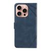 For iPhone 16 Pro Case Card Holder Magnetic Clasp Leather Phone Cover Geometric Line