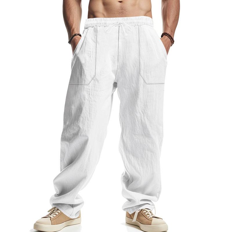 Spring/Summer New Product Men's Loose Linen Simple Luxury Outdoor workwear Sports and Leisure Pants