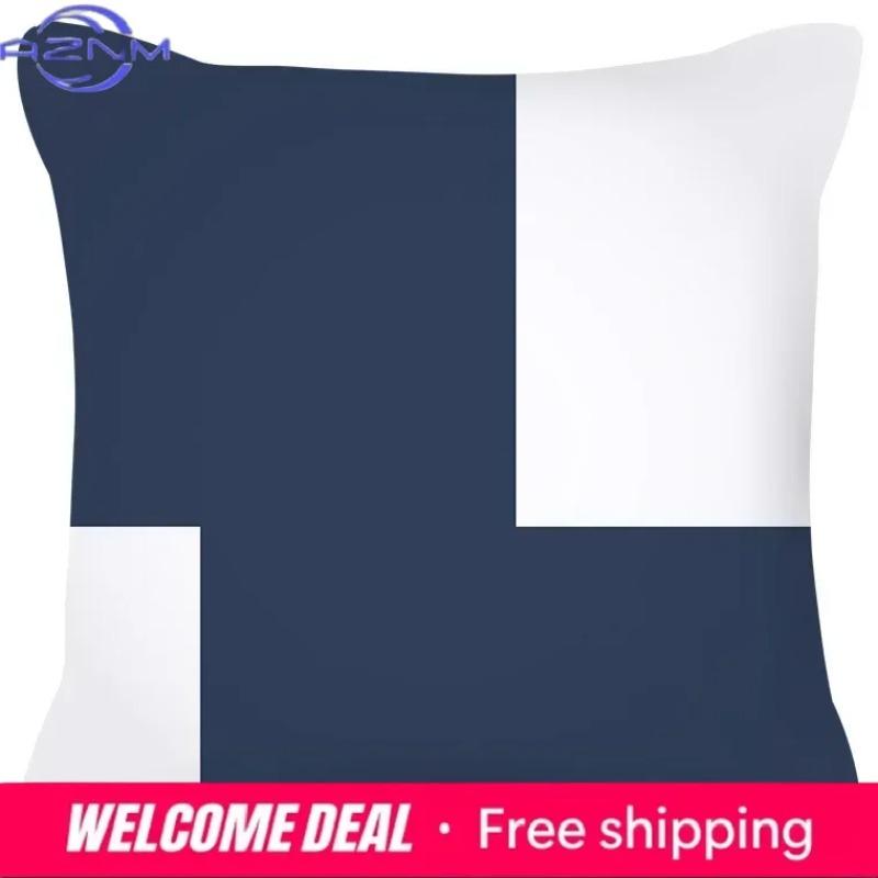 Pillowcase Navy Blue Geometric Pattern Decorative Home