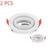 2/10Pcs Spotlight Frame Round Fixture Holder Adjustable for MR16 GU10 Bulb Recessed LED Spotlight Housing