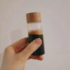 6PCS Transparent Wooden Lid Mini Glass Bottles 10/20/30 ML Small Spice Jars Mini Tea Bottle  Travel