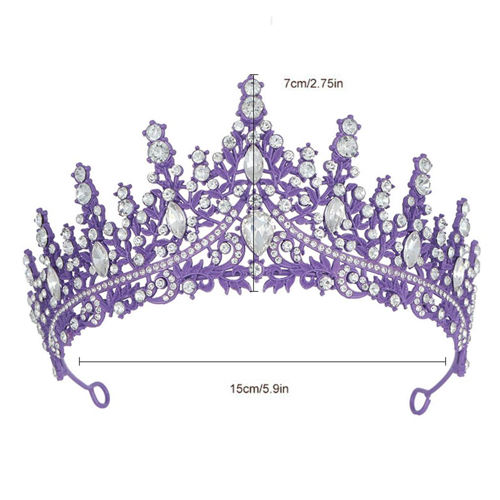 Bridal Crown Tiaras with Rhinestones, Luxury Alloy Headdress for Wedding, Party, Stage Performance Hair Jewelry Accessories