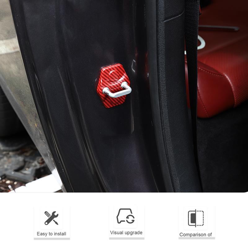 Krycí samolepka dekorace na západku dveří ABS vhodná pro Dodge Challenger 2012 Up Příslušenství interiéru auta