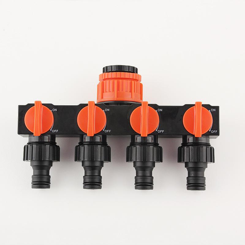 Faucet 4-Way Quick Connect Diverter Valve with Switch