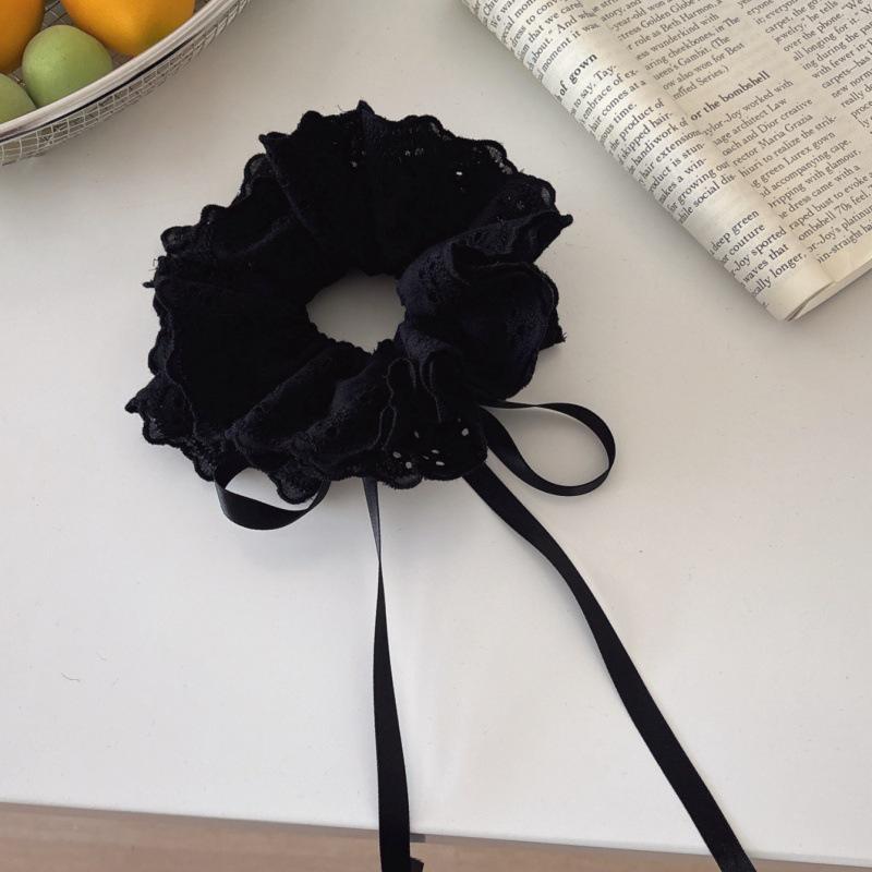 Premium Heavy-Duty Lace Scrunchie for Women – Elegant Hair Tie for Ponytails, Enchanting Hair Accessory