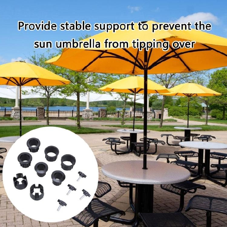 12Pcs Outdoor Umbrella Base Parts With Hole Rings Plug Cover Screw Hand Knob For Backyard Patio Tables Replacement