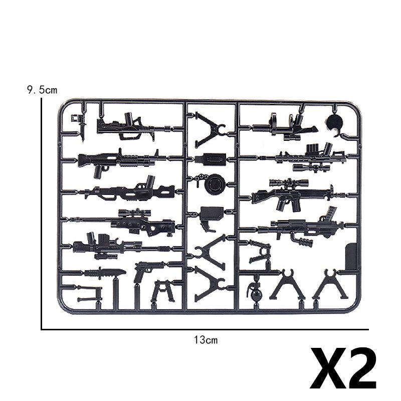 Military Waffen Pack Accessory Building Block Assassin Figure Waffen Accessories Dart Blade Sword Knife Soldier Guns Bricks Toys