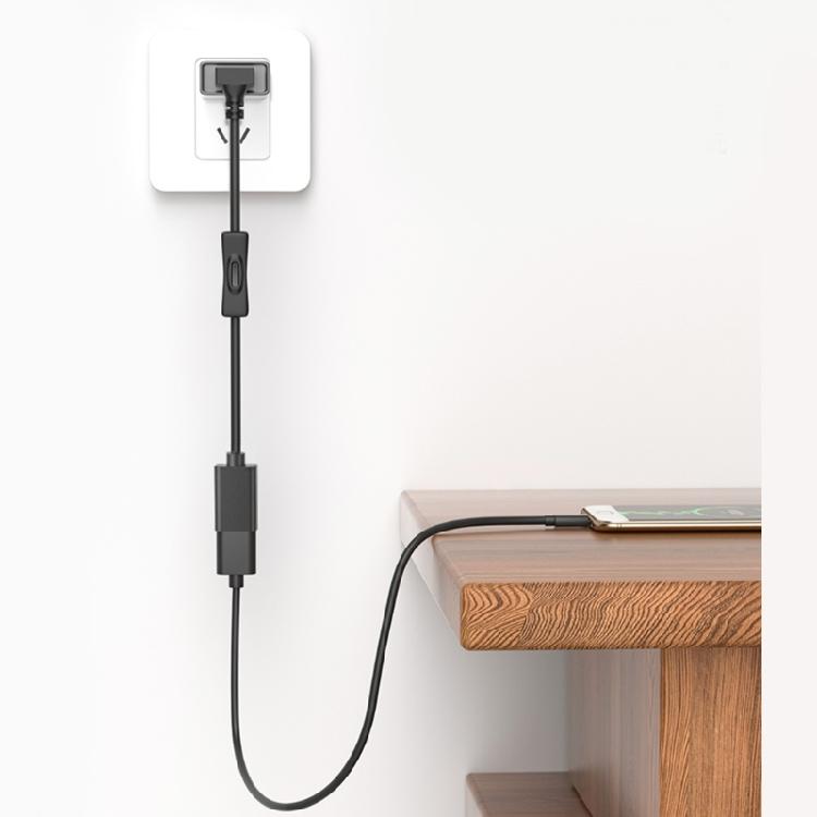 USB3.0 Extend Cable Cord with Power Switches 90 Degree Bend for USB Fan LED Lamp