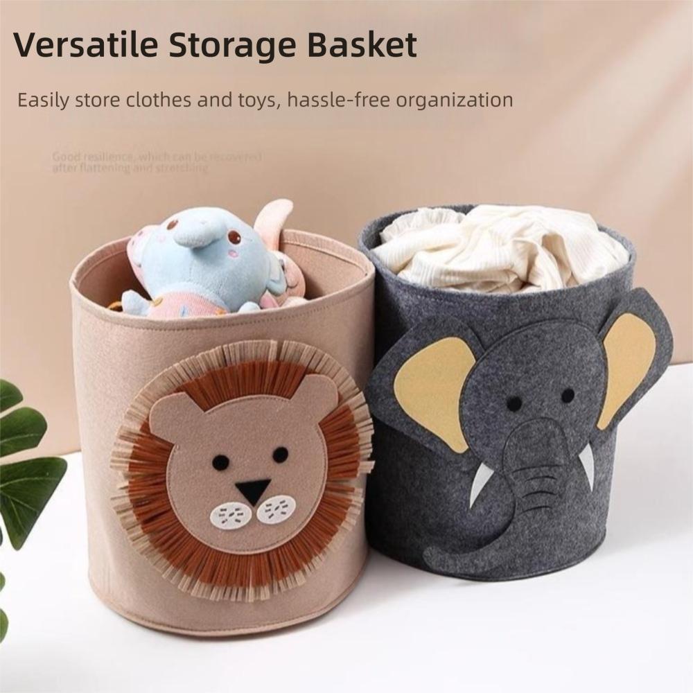 Panier de Rangement pour Jouets Mignon Dessin Animé Haute Qualité Panier à Linge Lavable en Feutre Boîte de Rangement pour Jouets Organisateur de Maison