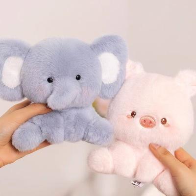 Learn To Tie A Doll with A Companion Doll Office Ornaments Elephant Plush Toy Cute Little Animal Doll Birthday Gift