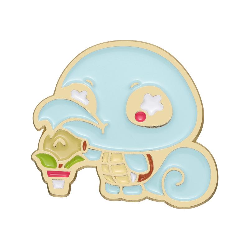 Inspired Unique Anime Animal Brooch With Eyecatching Letter Elements In Finish Glossy
