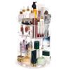 360 Degree Rotating Cosmetic Storage Organizer Skincare Stand Multilayered Acrylic Rack for Makeup and Beauty Tools