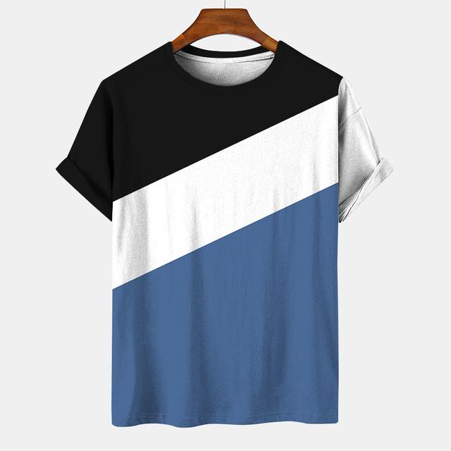 Národní kostým pruhovaná grafika 3D tisk letní pánské a dámské ležérní oversized velikost triko s kulatým výstřihem, krátkým rukávem