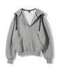 V-Shaped Pocket Hoodie - Melange