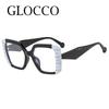 Square Anti-blue Light Large Frame Eyeglasses Fashion Street Optical Presbyopia Glasses Ladies Customization Myopia Glasses