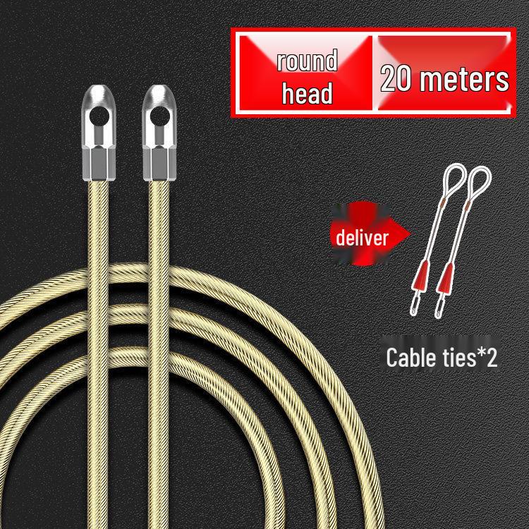 Universal Steel Wire Pipe Threading Tool - Manual Spring Head Electrician Puller