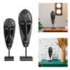 Afrikansk Skulptur Bordsdekoration Handskulpterad Samlarobjekt Retro Abstrakt Konst Staty Skrivbord