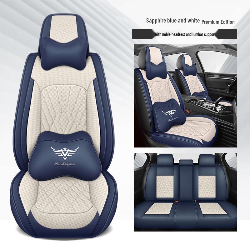 Universal Leather Car Seat Cushion: Durable, Full Wrap, All-Season Cover for Small Cars, SUVs, and Sedans