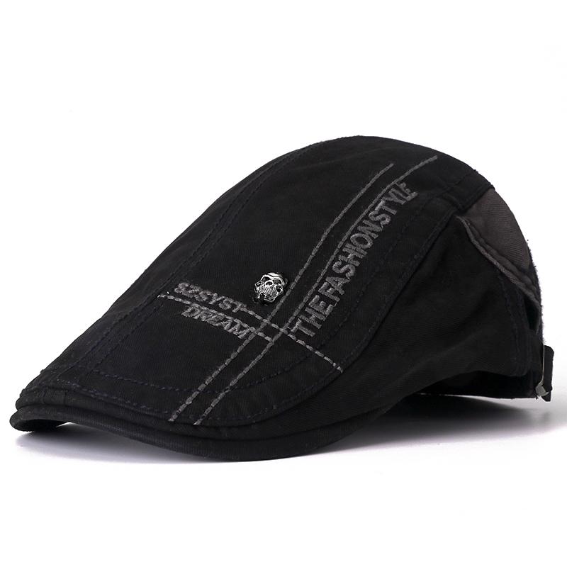 New Summer Outdoor Sports Cotton Berets Caps For Men & Women Casual Peaked Caps Skull Design Berets Hats