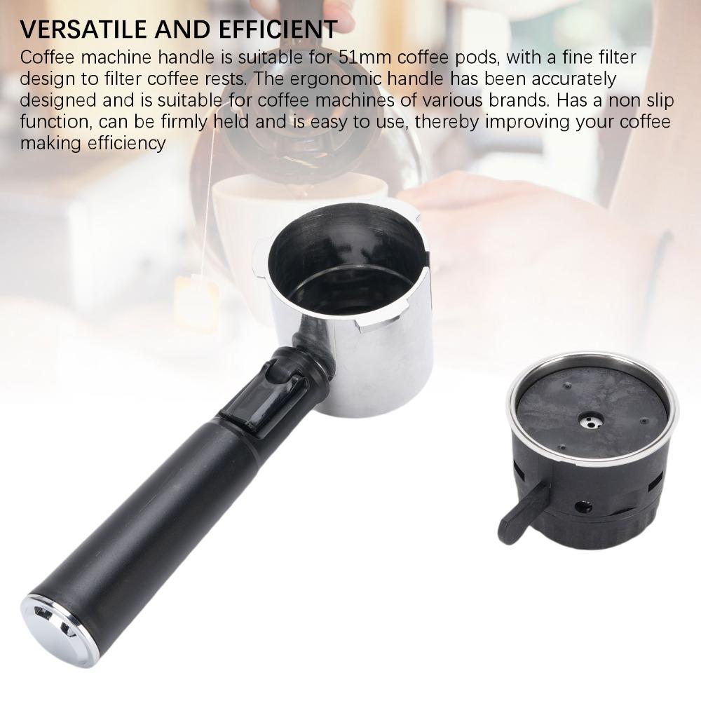 Ergonomic Grip Coffee Portafilter Handle 51mm Compatible Coffee Filter Handle Coffee Brewing