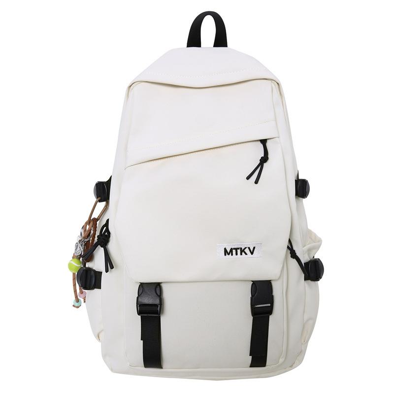 

Мужской однотонный рюкзак для пары, женский рюкзак большой емкости Small белый