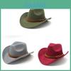 Cappello da Cowboy Western con Tessitura in Raso per Uomo e Donna Protezione Solare Estiva Invernale
