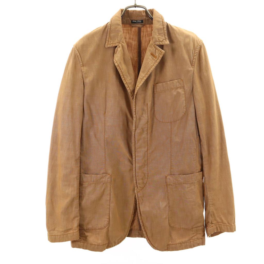 MIUMIU Made In Italy Tailored Jacket 46 Beige Men's Used