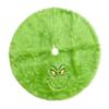 Green Plush Christmas Tree Skirt, Fuzzy Holiday Decoration for Festive Christmas Home Decor