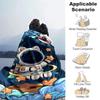 1pc Astronaut Printing Lightweight Flannel Blanket, Comfortable and Warm Blanket, for Camping Sofa Bed and Couch Office, Suitable for Gift Bl