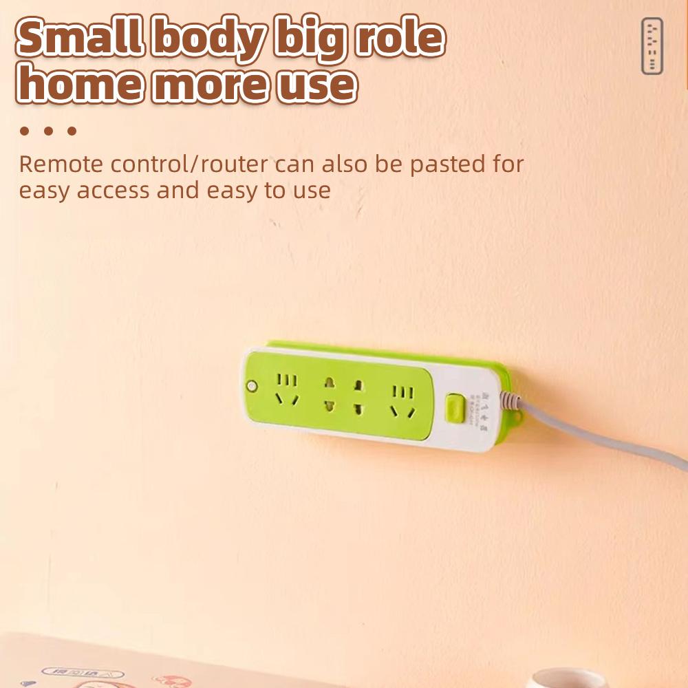 Wall-mounted Plug Fixer Holder Self-adhesive Sockets For Cable Wire Organizer Seamless Cable Sockets Holder To Home Appliance