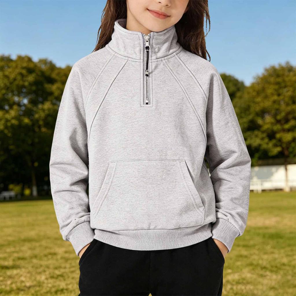 Jungen Kapuzenpullover mit durchgehendem Reißverschluss Langarm Sweatshirt - Farbe Lässig Bequem Oberteil für Sport und tägliches Tragen