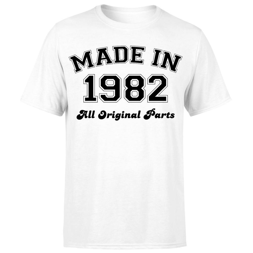 Made in 1982 All Original Parts TShirt 43rd Birthday Unisexs Gift Ideas